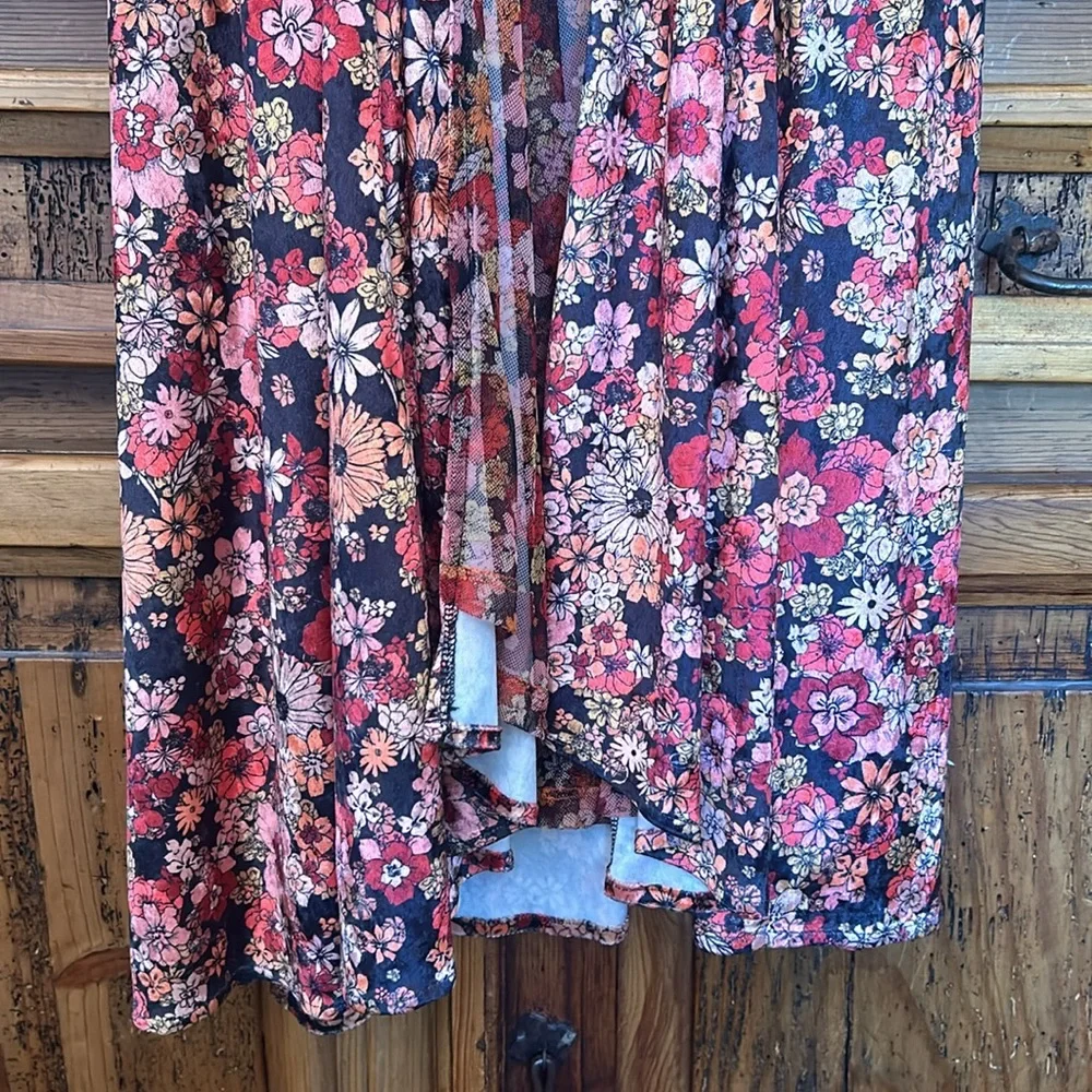 NWT Free People Rare Hideaway Maxi Top Dress Lace Velvet Floral Gothic - Picture 6 of 16